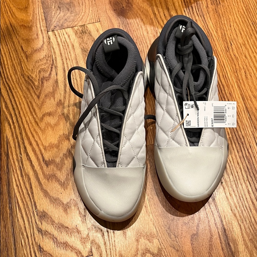 adidas Kids' Black and Gray Quilted Sneakers